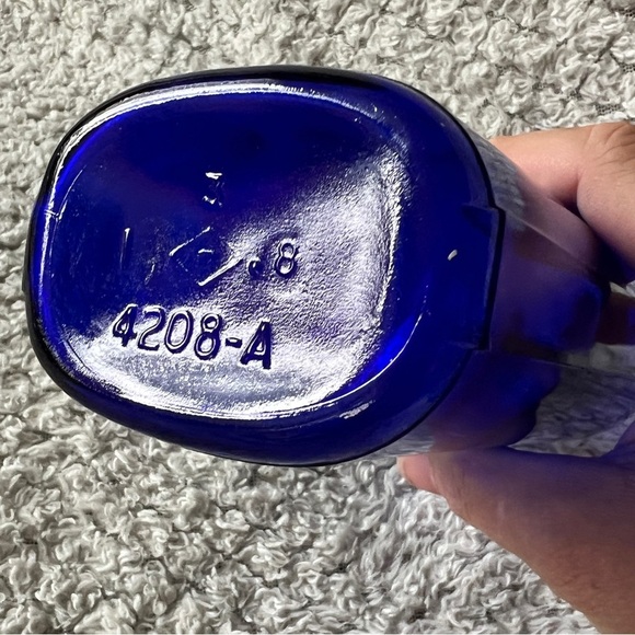 Large 1940’s Cobalt Blue Glass Phillips Milk of Magnesia 8” Apothecary Collect!! - Picture 5 of 14